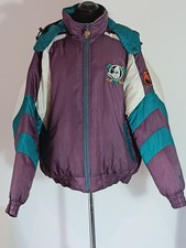 Rare 1999 Pro Player Mighty Ducks NHL Jacket Purple Teal XL Vintage 90s picture