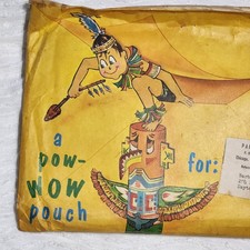 Vintage 1963 Quaker Oats Cereal Premium Indian Crafts Costumes Pow-Wow Pouchouts picture