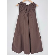 DISSH Gabby Bitter Choc Oversized Cotton Midi Dress Womens Size 2 Brown picture