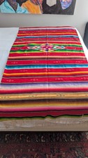 vintage mexican saltillo blanket 90