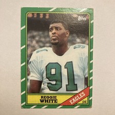 Reggie White VINTAGE Rookie Topps 1986 Philadelphia Eagles #276 Football Card picture