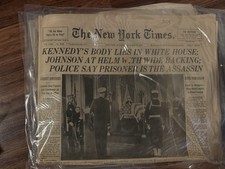The New York Times Newspaper Nov 24, 1963 Kennedy’s Body Lies in White House picture