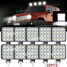 10x 48W LED Work Pod Truck OffRoad Tractor Spot Flood Lights Lamp 12V 24V Square picture