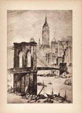 1939 Anton Schutz Etching 