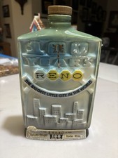 Vintage Jim Beam Bourbon Reno Nevada 100 Years Bottle Decanter 1968 Empty picture