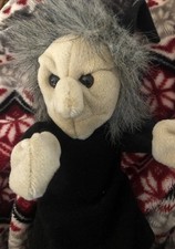 VTG Folktails Folkmanis 11” Halloween Witch Finger Puppet Full Body Plush Granny picture