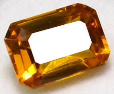 Natural 5.05 Ct Champagne Sapphire Montana Certified 11x8 MM Emerald AAA+ Gems picture