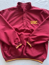 Vintage USC Trojans Campus Drive Pullover Jacket Men’s L Cardinal Red NCAA picture