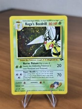 Pokemon TCG Koga's Beedrill Gym Challenge 9/132 2000 Holo Rare MP Swirl picture