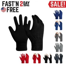 EvridWear Men Women Merino Wool Knit Liner Gloves Finger/Fingerless/Touchscreen picture