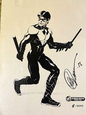 🔥EXCLUSIVE🔥 RARE SIGNED Greg Capullo New 52 Era Nightwing Print Limited 5/200  picture