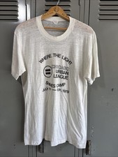 vintage 1970s Chicago Urban League paper Thin Distressed T-Shirt Camp 1979 picture
