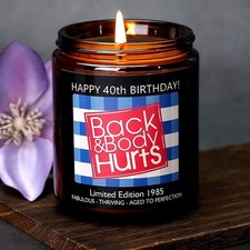 Funny 40th Birthday Candle Gifts for Her Him Mom Dad Husband Wife picture