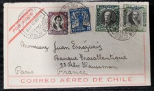 Chile Air Mail Cover From Valparaiso To France 1931 picture