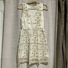 Altar'd State Gold and Ivory Embroidered dress | Size S (2-4) cottagecore bride picture