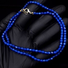 Amazing Cut Blue Onyx Stunning 61.00 Cts  Beaded Exclusive Necklace VK 30 E650 picture