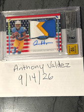 Panini 2025 National Treasures Omarion Hampton #160 RPA Holo Silver BGS 9 picture