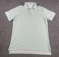B Draddy Sport Men’s M Polo Shirt Green Geometric Nylon Stretch Golf picture