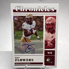 2023 Panini Chronicles Draft Picks - Zay Flowers #18 Autographs /99 (AU, RC) picture