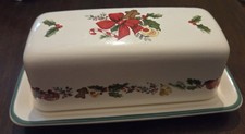 Pflatzgraff Vintage Christmas Heritage Butter Dish Rare Sugar Plum Pattern USA picture