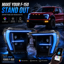 RGB Full LED Projector Head Lights For Ford F150 2021-2023 Front Lamps Xenon Ver picture