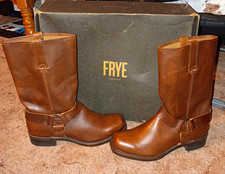 Frye Harness 12R Boots Walnut Leather Men's 11.5 M Made in USA 86178 New W Box picture