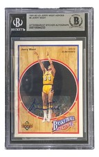Jerry West Signed 1991-92 UD Jerry West Heroes #6 Lakers Trading Card BAS picture