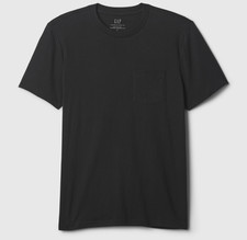 Gap Shirt Mens XL Black Everyday Soft Original Pocket Crew Tee T-Shirt $25 MSRP picture