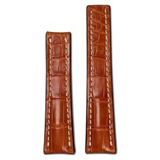 Genuine Alligator Watch Band | Cognac | Aero | For Breitling Deploy picture