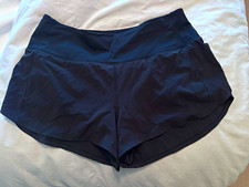 Lululemon speed up shorts  mid rise Women's black  size 8 2inch inseam  picture