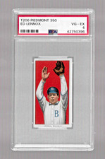 1909-11 T206 PIEDMONT 350 TOBACCO BASEBALL CARD PSA 4 NQ ED LENNOX MLB BROOKLYN picture