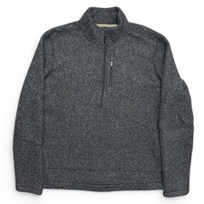 Smartwool Sweater Mens Large Hudson Trail Fleece Half Zip Gray Merino Wool Hike picture