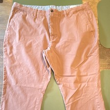 Bonobos Weekday Warrior Slim Pink Twill Chino Pants Flat Front 42W picture