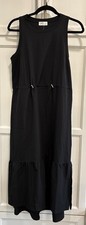 NWT 24/7 by Maurices Women's Black Sleeveless Midi Shift Dress Size M Toggle picture
