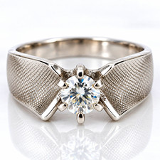 Vintage Vargas Sterling Silver .25 CT Diamond Solitaire Ring Size 5.5 4.47g picture