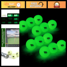 Glow Golf Balls for Night Sports - Fluorescent Glowing in the Dark - Bright Lumi picture