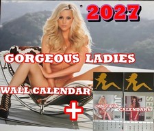 2027 Beautiful Girls Wall Calendar + 2 Mini Calendars.. REAL WOMEN, NOT AI picture