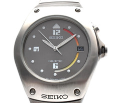 [NEAR MINT] SEIKO Kinetic Arctura 5M42-0E30 Grey Dial Vintage Men's Watch 36ｍｍ picture