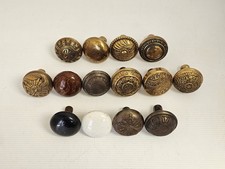 RARE 14 Antique Victorian Eastlake Brass Bronze Door Knob Collection 1800s picture
