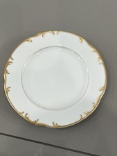 Mikasa Fine China Venice 9266 Salad Bread Saucer Plate White Gold Scalloped Edge picture