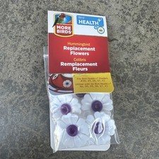 NEW More Birds Replacement Flowers for Hummingbird Feeder, White/purple - 5 Pack picture