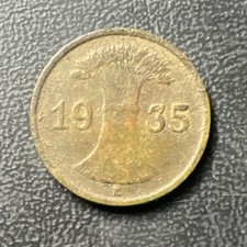 1935-E Germany 1 Pfennig UNCLEANED picture