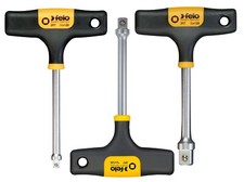 Felo 3pc 1/2, 3/8, 1/4 Drive T-Handle Socket Adapter Nut Driver Spinner Handle picture