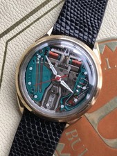 Vintage Bulova Accutron Spaceview Wristwatch SERVICED with NOS Factory Lizard picture