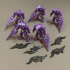 5x HALO MEGA BLOKS COVENANT PURPLE ELITE COMBAT MINI FIGURE 96870 SERIES 1 picture