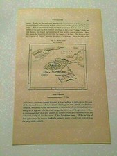 K117) Map of The Kufra Oasis Cyrenaica Libya 1887 Engraving picture