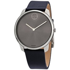 Movado Bold Quartz Grey Dial Blue Leather Men's Watch 3600586 picture