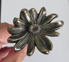 ANTIQUE WM KERR  HAT PIN WITH STERLING FLORAL FLOWER TOP picture
