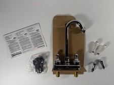 Price Pfister Savannah 871-8PBC 4” Bar Faucet Chrome & Porcelain Handles NO BOX picture