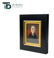 miniature painted portrait old woman era louis philippe picture